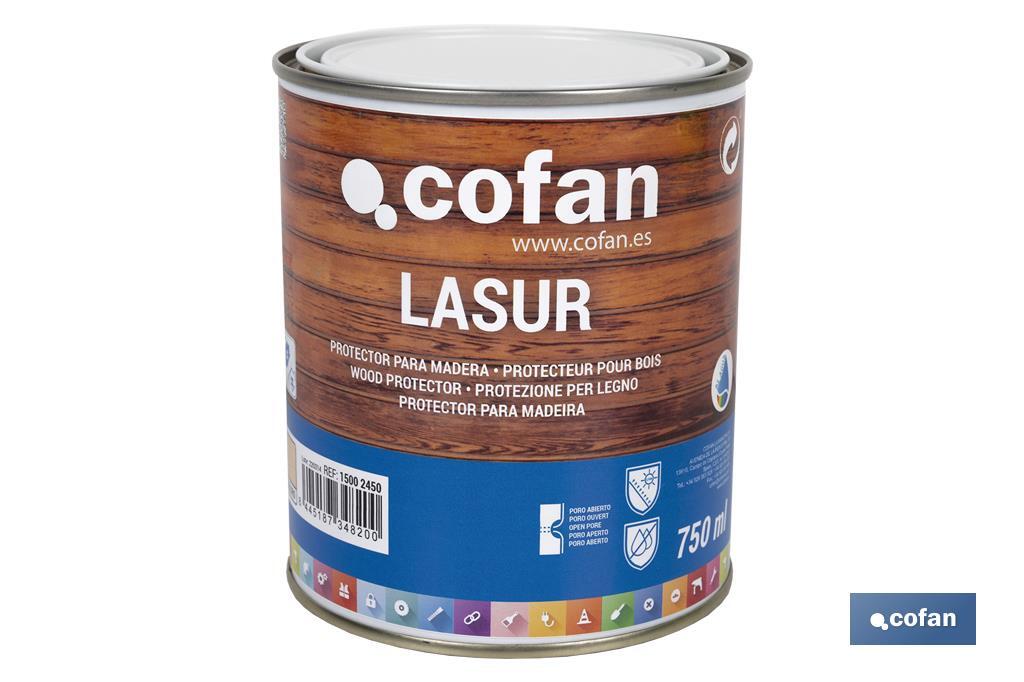 LASUR PROTECTOR AL AGUA PARA MADERA MATE INCOLORO 750 ML