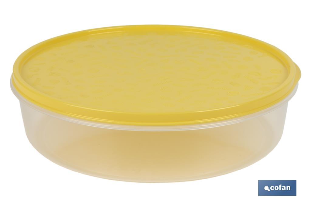 FIAMBRERA TORTILLA REDONDA AMARILLO  MODELO RIOJANA 24.5X6.5cm