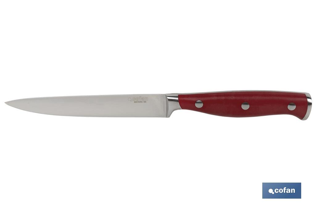 CUCHILLO VERDURAS  HOJA13cm MODELO AGUACEJO ROJO (PACK: 1 UDS)