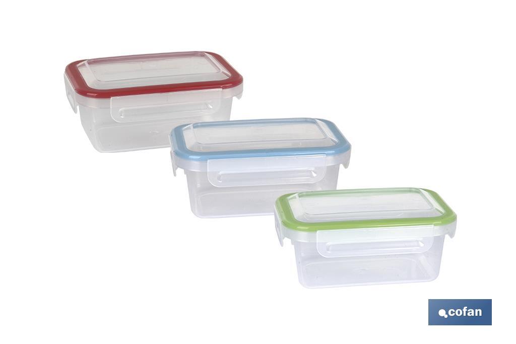 FIAMBRERA VERDE RECTANGULAR CON JUNTA BI-MATERIA MODELO YUBA 0,5 L (PACK: 1 UDS)