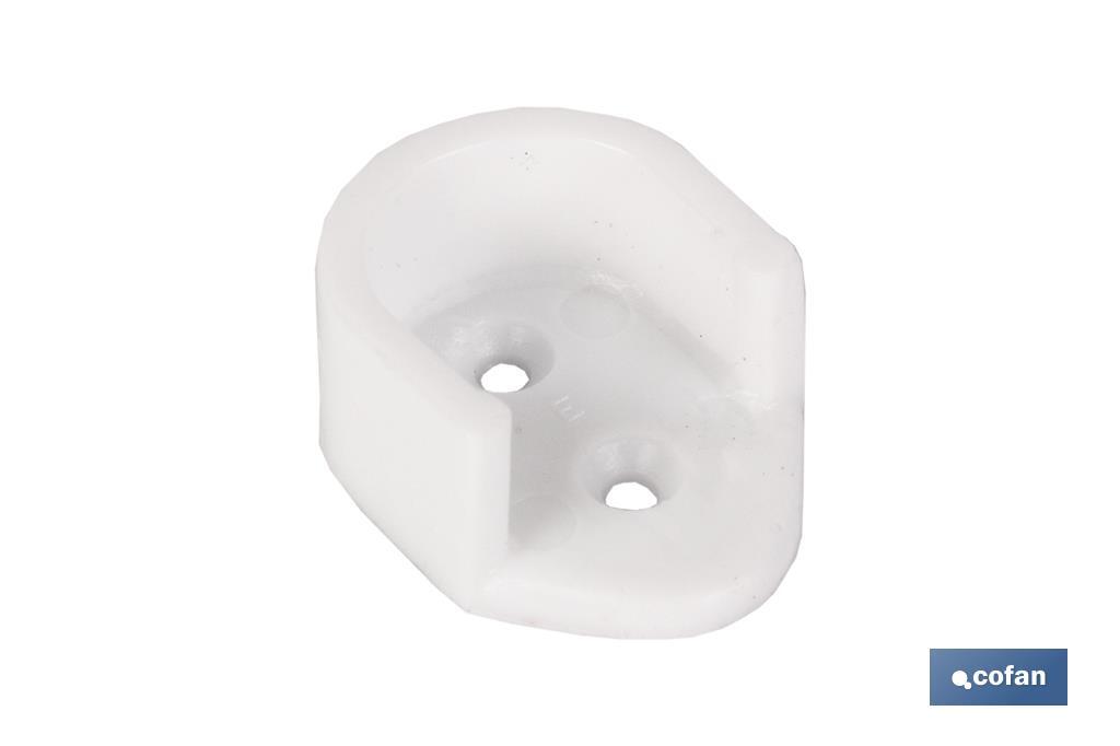 BLÍSTER DE 2 UDS. SOPORTE BLANCO PARA BARRA DE ARMARIO VENTA UNITARIA (PACK: 1 UDS)