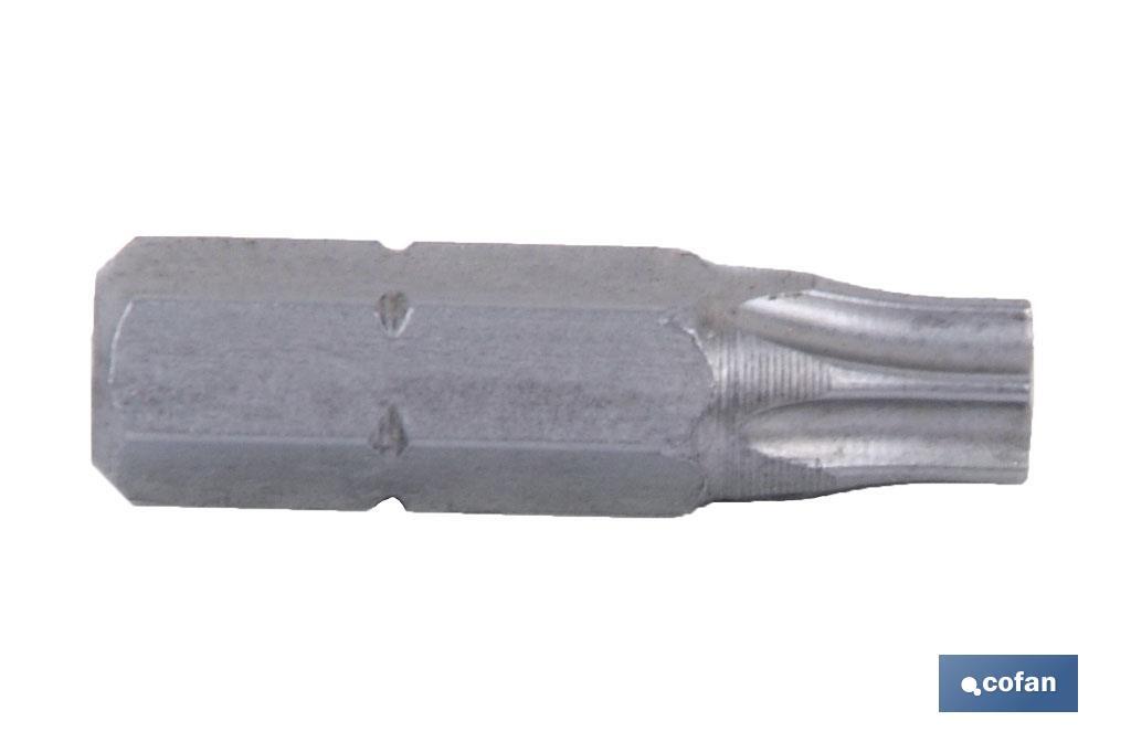 PUNTA DE DESTORNILLADOR TORX INVIOLABLE T-15 VENTA UNITARIA