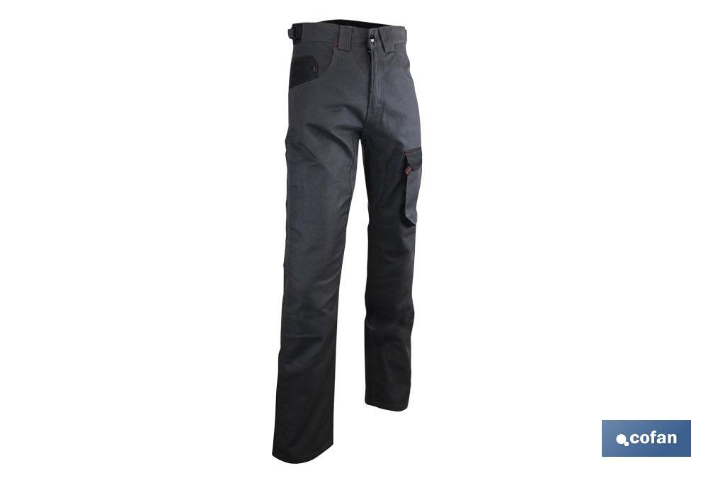 PANTALON TRABAJO QUANT 300gms/m GRIS-NEGRO T-40 (PACK: 1 UDS)