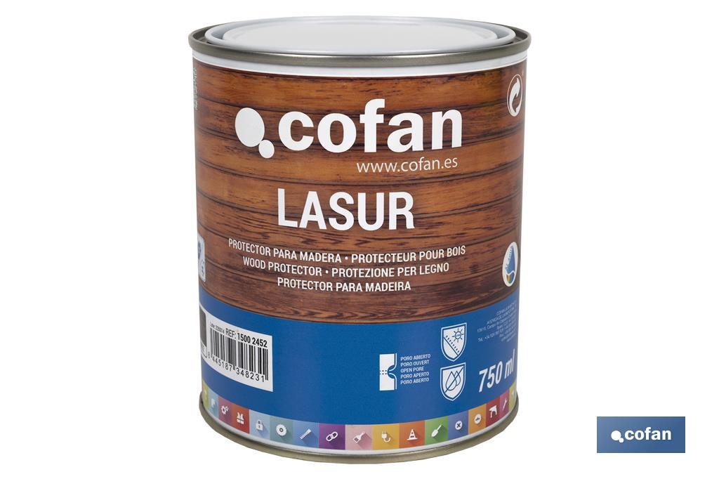 LASUR PROTECTOR AL AGUA PARA MADERA MATE ROBLE 750 ML