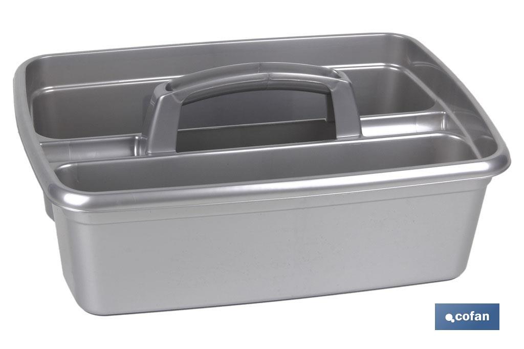 ORGANIZADOR DE LIMPIEZA  COLOR GRIS  39.5X29X16cm (PACK: 6 UDS)