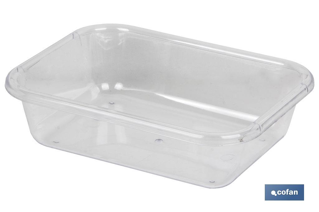 BANDEJA 31.5X23.5X6.5cm MULTIUSOS  TRANSPARENTE (PACK: 6 UDS)