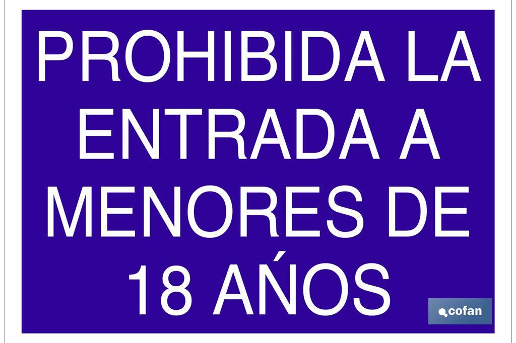 AC14 Señal prohibido 18 años