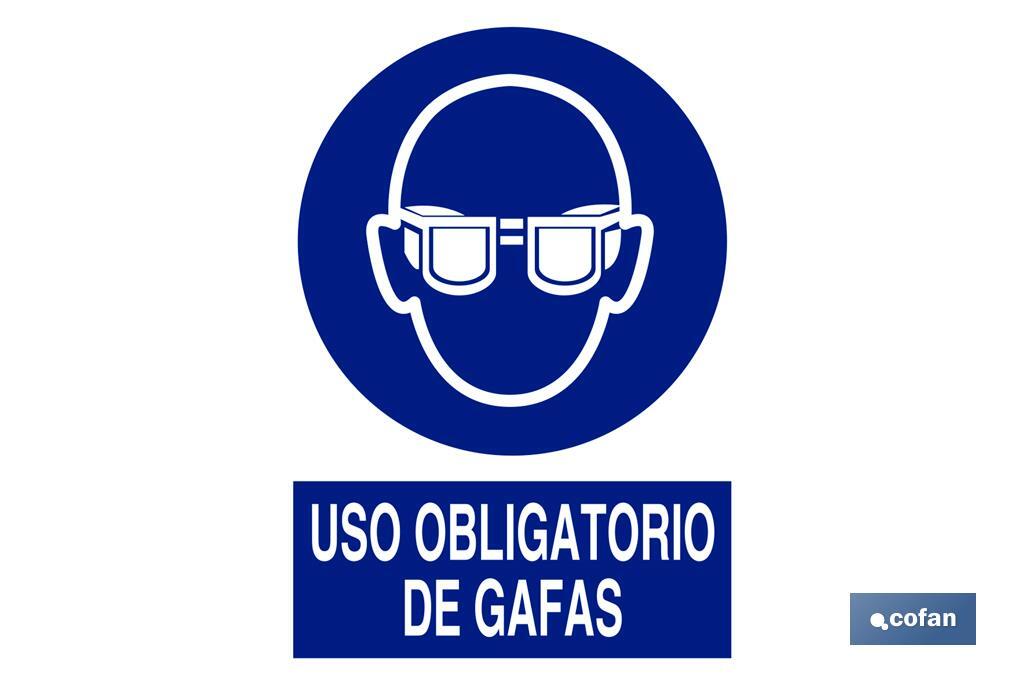 Uso obligatorio de gafas